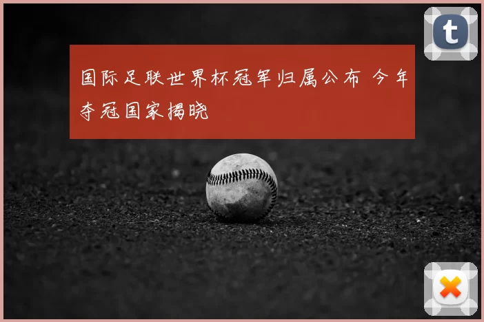 国际足联世界杯冠军归属公布 今年夺冠国家揭晓